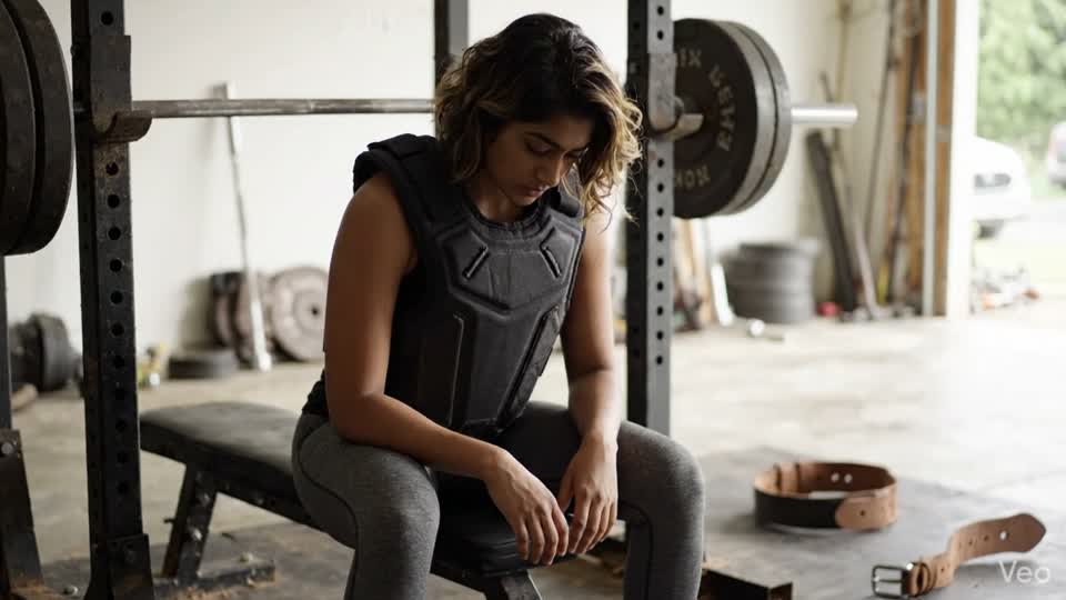 Woman training in gym